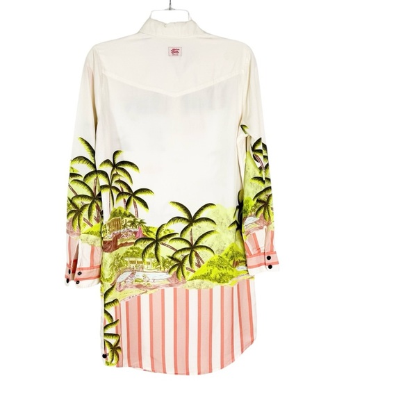 Anthropologie Scotch & Soda Holiday Tropical Shirt Dress Size XS - Picture 6 of 16